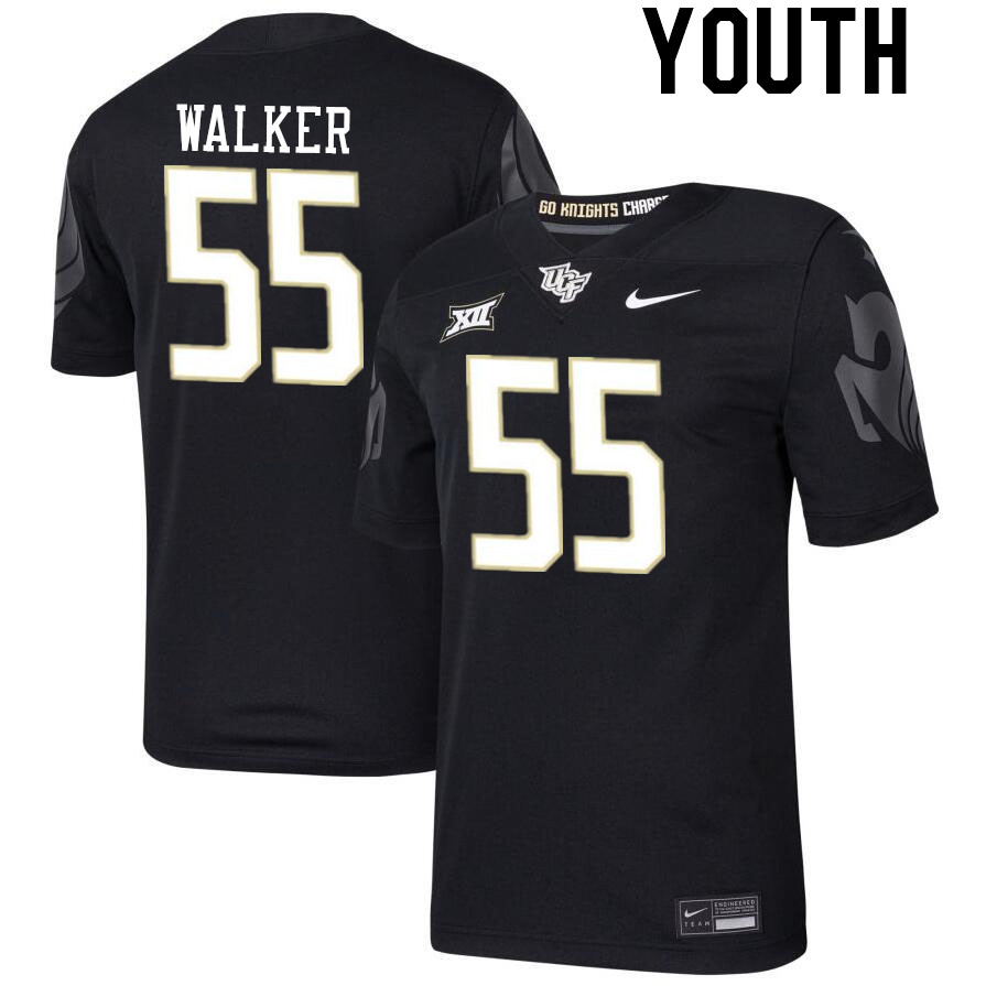 Youth #55 John Walker UCF Knights Big 12 Conference College Football Jerseys Stitched-Black